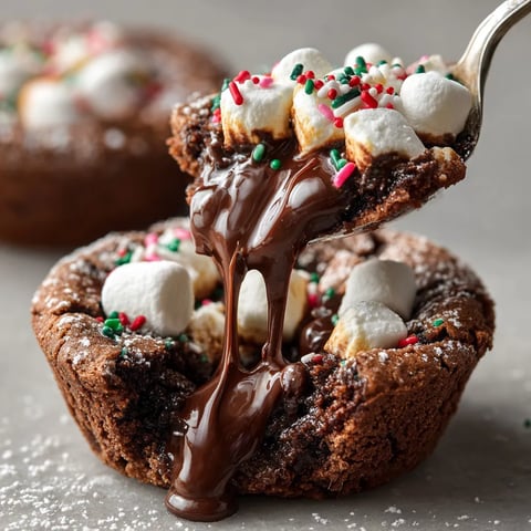A chocolate drizzled cookie cup.
