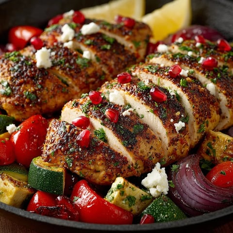 A pan of food with chicken, tomatoes, and onions.