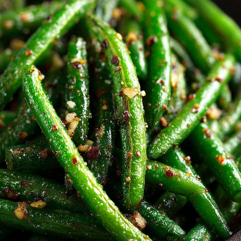 Spicy garlic cajun green beans.