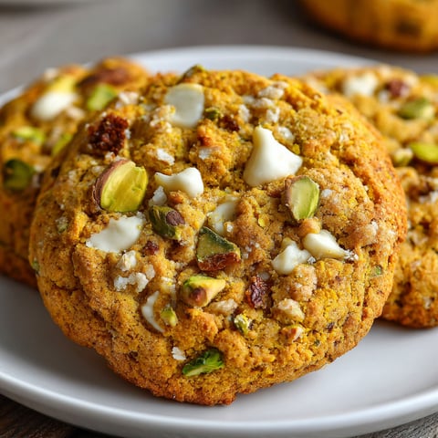 Golden turmeric cookies on a white plate.