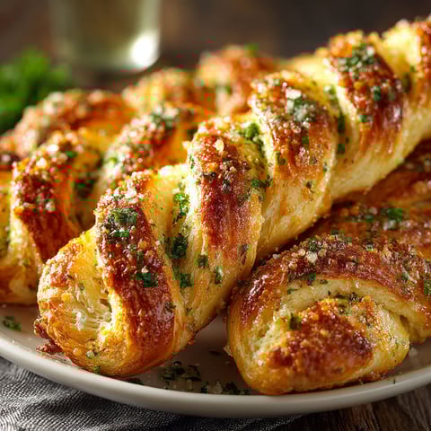 A plate of fisherman's cable knit breadsticks.