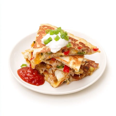Express Snowflake Quesadillas, a golden, cheesy delight with crisp snowflake tortilla cutouts.
