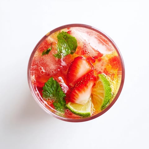 Strawberry and pineapple fruit refresher drinks, chilled and ready; homemade Starbucks-style, refreshing.