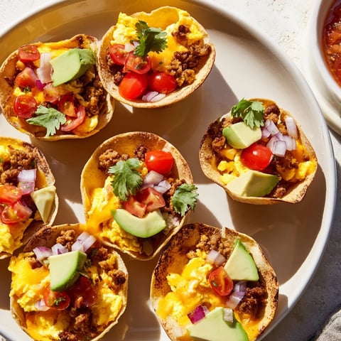 Golden, bubbly Sheet Pan Breakfast Tacos with melted cheese and fresh, vibrant toppings.