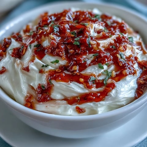 Creamy Calabrian Chili Cream Cheese spread garnished with olive oil and served alongside toasted bread slices.