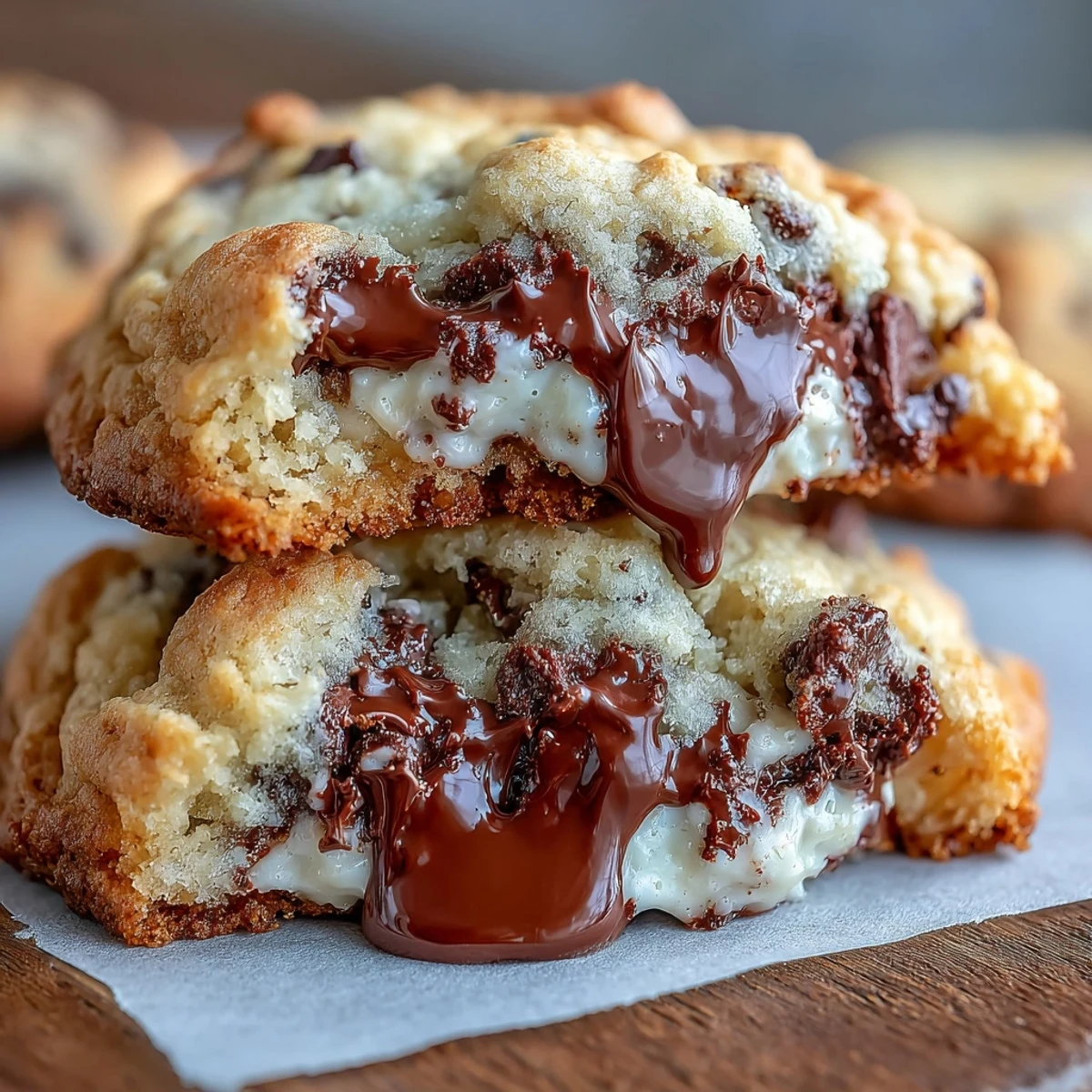 Soft and chewy cottage cheese chocolate chip cookies with melted chocolate pockets and a subtle tangy twist.