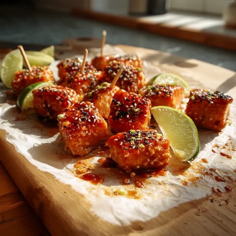 A wooden cutting board with a variety of food items on it.