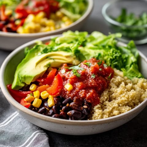 Two bowls of food with one containing beans and the other containing lettuce.