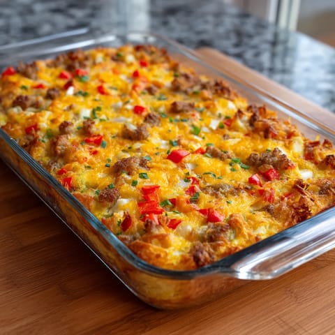 A casserole dish filled with meat and vegetables.