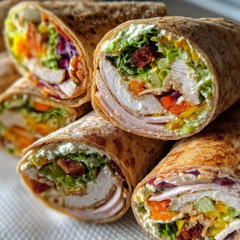 A stack of sandwiches with meat and vegetables.