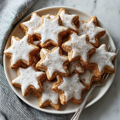 A plate of star cookies.