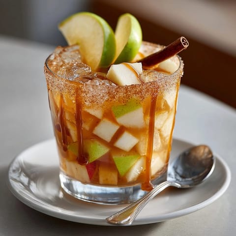 Refreshing Caramel Apple Sangria with fruit visible; ready for sharing and savoring.