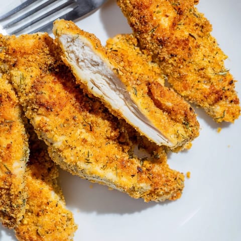Flavorful Pickle Ranch Chicken Tenders, perfectly baked and paired with dipping sauces.  