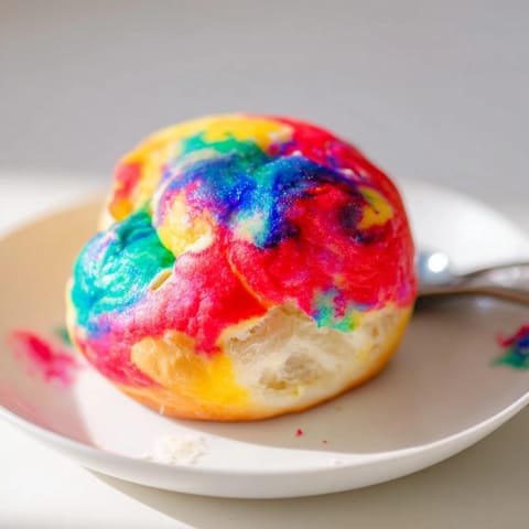 Light and airy, this colorful Cloud Bread Rainbow Version is ideal for festive parties.  