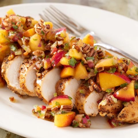 Spicy Peach Pecan Chicken