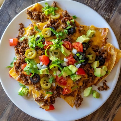 Sheet Pan Nachos Ground Beef