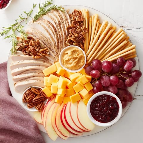 Turkey Cheese Cracker Board