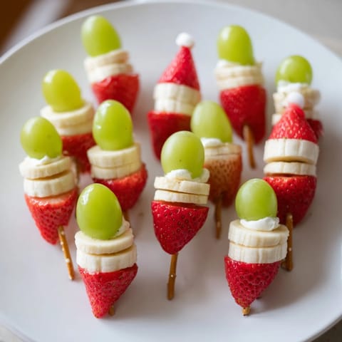 Elf Hat Strawberry Skewers