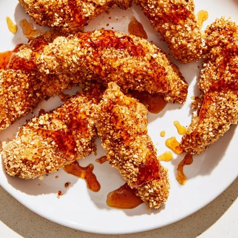 Freshly made crispy panko chicken tenders, a perfectly balanced combination of textures, and flavors.
