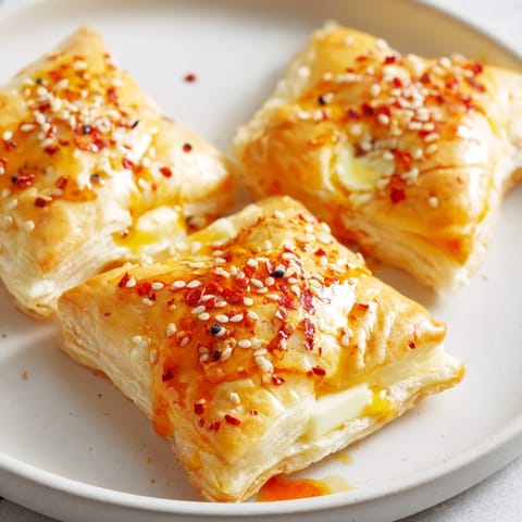 Chili Crisp Honey Brie Bites