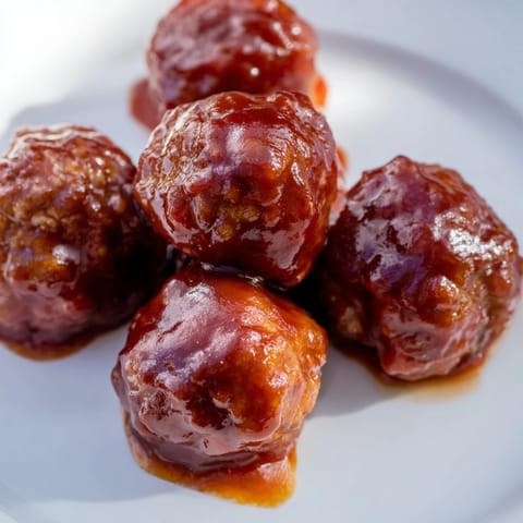 Slow Cooker Peach Glazed Meatballs #1132