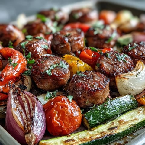 Smoky Sheet Pan Sausage & Veggies