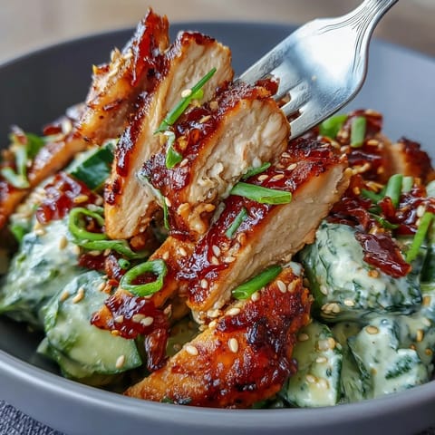 TikTok Chili-Crisp Cucumber Chicken Bowls