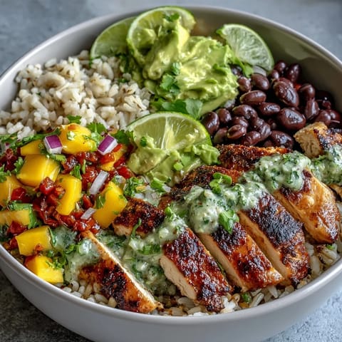 Mango Avocado Salsa Chicken Bowls #1332