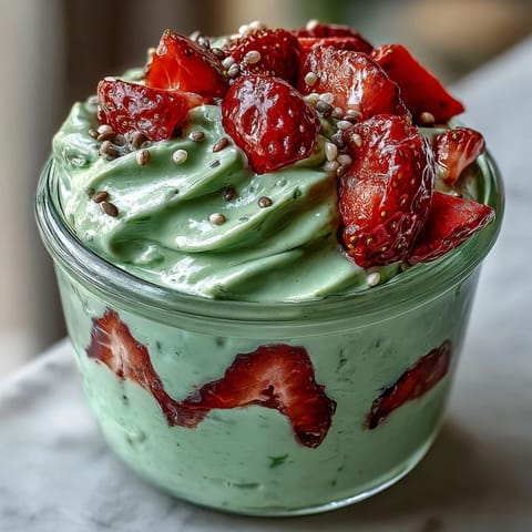 Strawberry Matcha Overnight Oats #1415