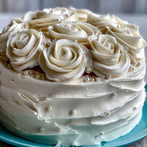 First Communion Cake White Roses