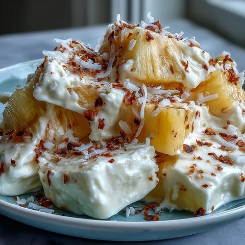 Frozen Pineapple Tajín Yogurt Bark, a vibrant, refreshing summer dessert.