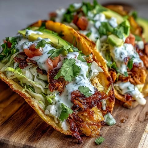 Golden, crispy smashed cabbage filling a warm corn tortilla, ready for toppings.