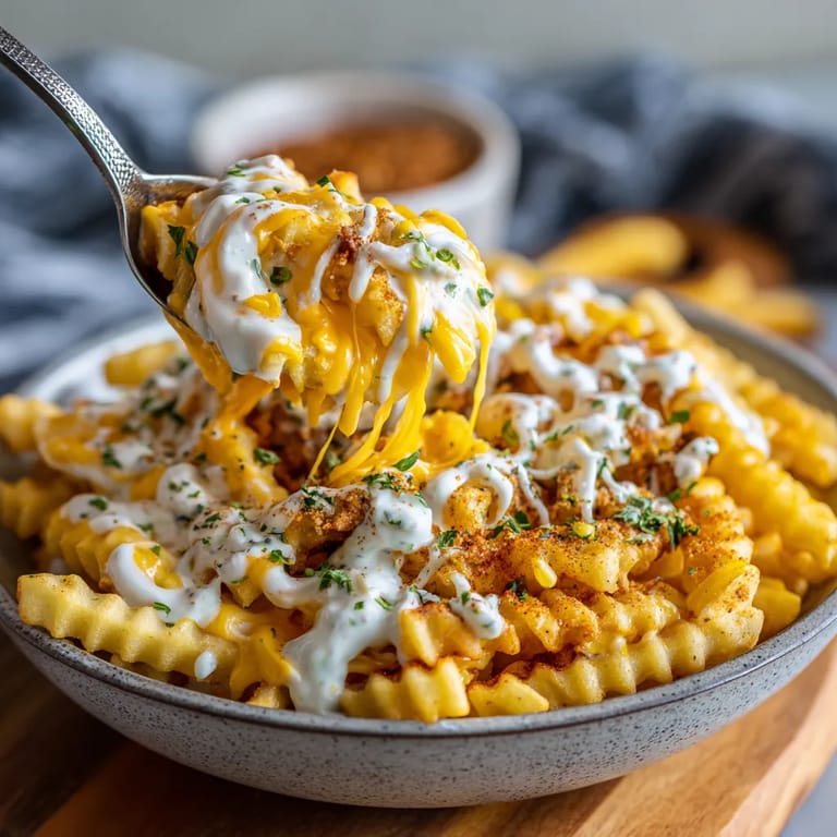 A bowl of pasta with cheese and sauce.