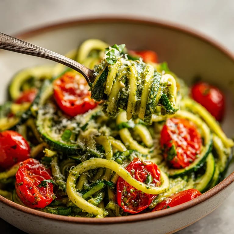 A fork is being used to pick up a piece of food.