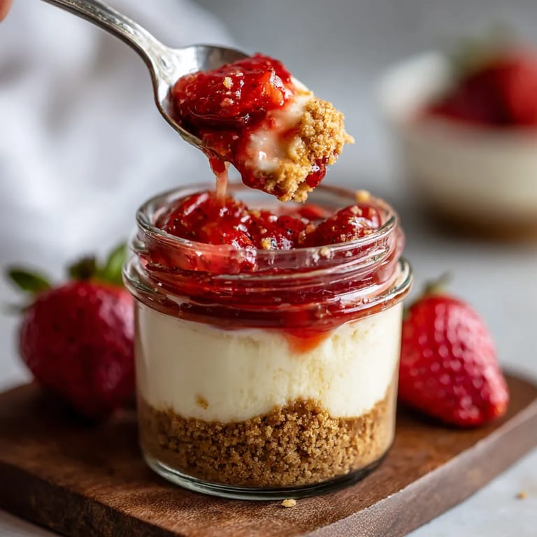 A spoon is scooping up a dessert from a jar.