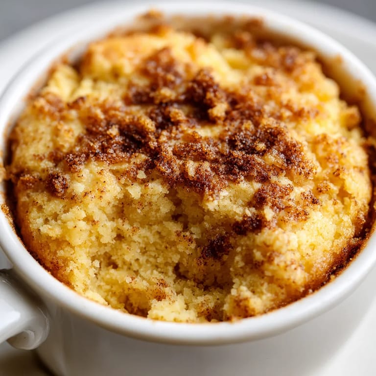 A cup of food with a brown crust.