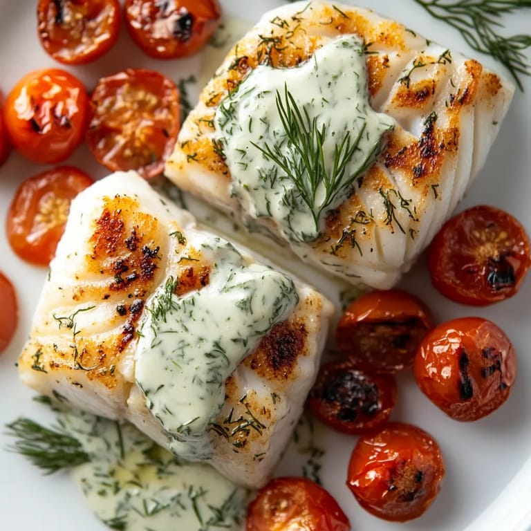 A plate of food with fish and tomatoes.