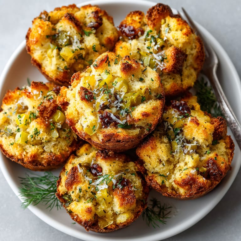 A plate of muffins with various toppings.