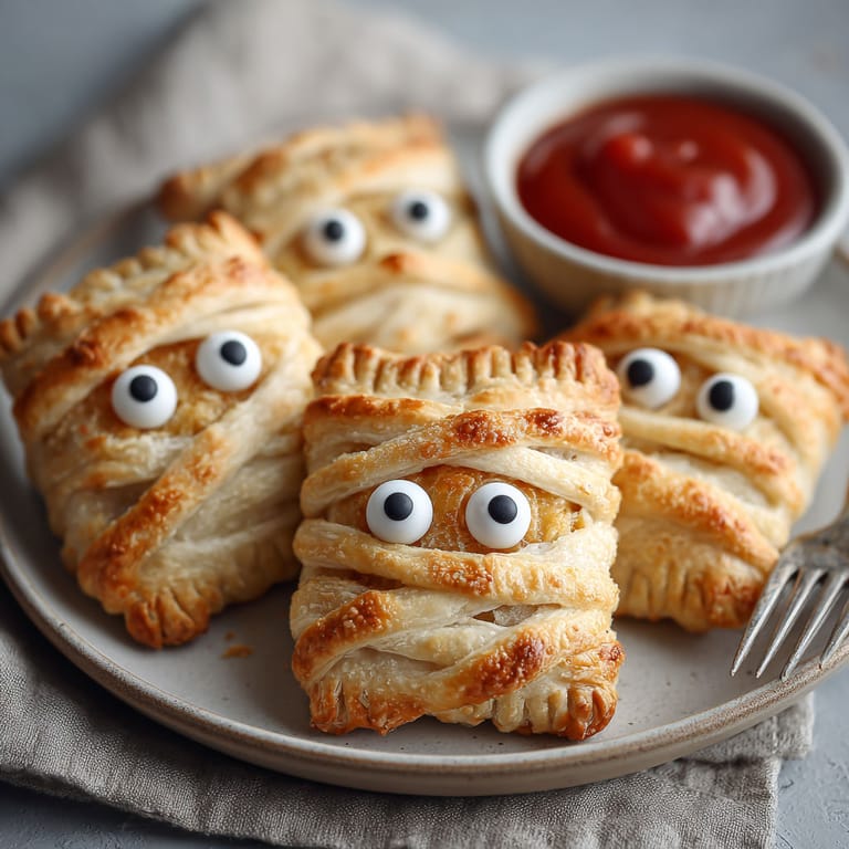 Mummy hand pies with Greek yogurt.