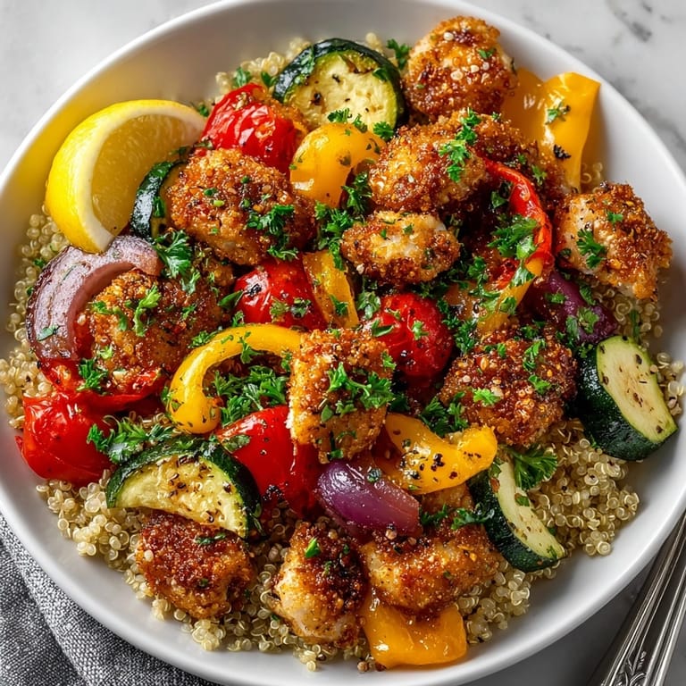Zesty Chicken & Quinoa Sheet Pan Lunches plated for meal prep, vibrant and protein-rich