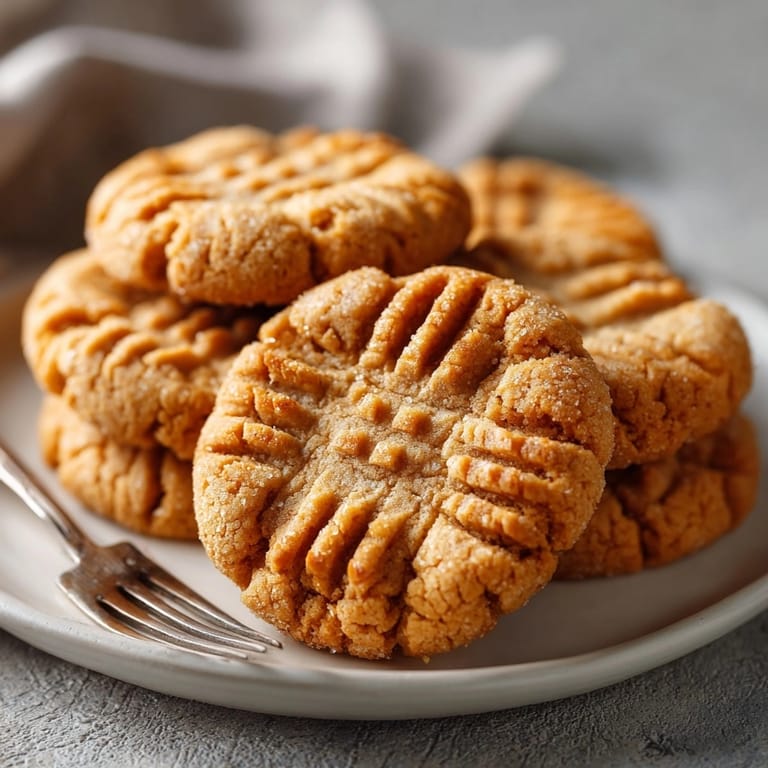 Easy 3-Ingredient Peanut Butter Cookies recipe—a soft, melt-in-your-mouth, simple American dessert.