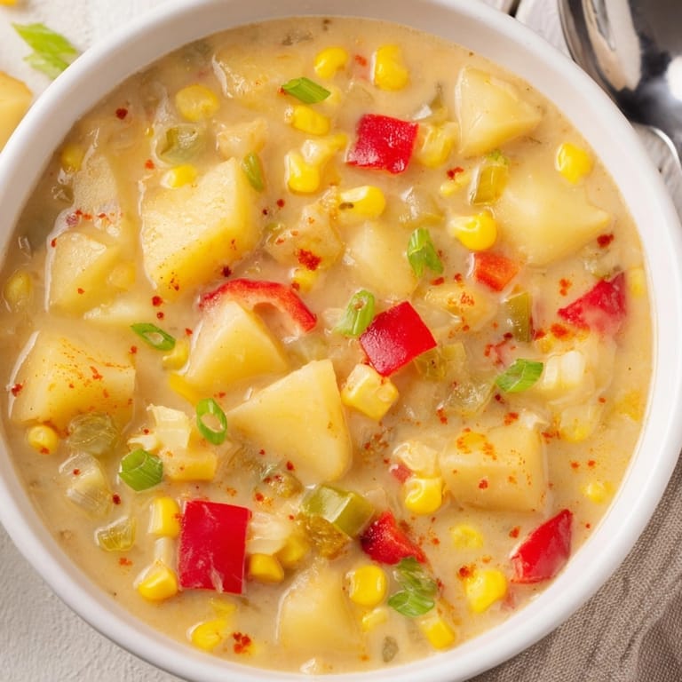 Thick and savory Cajun Sweet Corn Potato Chowder, a comfort food explosion.