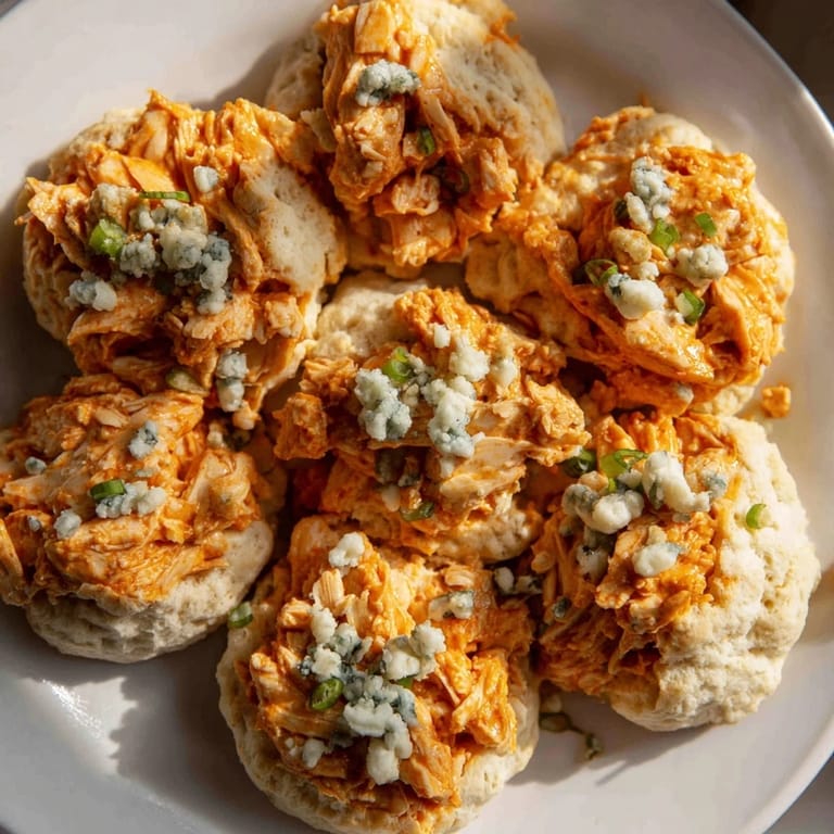 Savory Buffalo Chicken Soda Biscuits, a perfect game-day snack for cheese lovers.