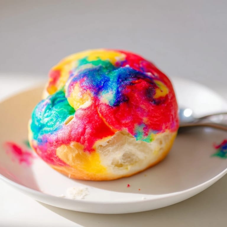 Light and airy, this colorful Cloud Bread Rainbow Version is ideal for festive parties.  