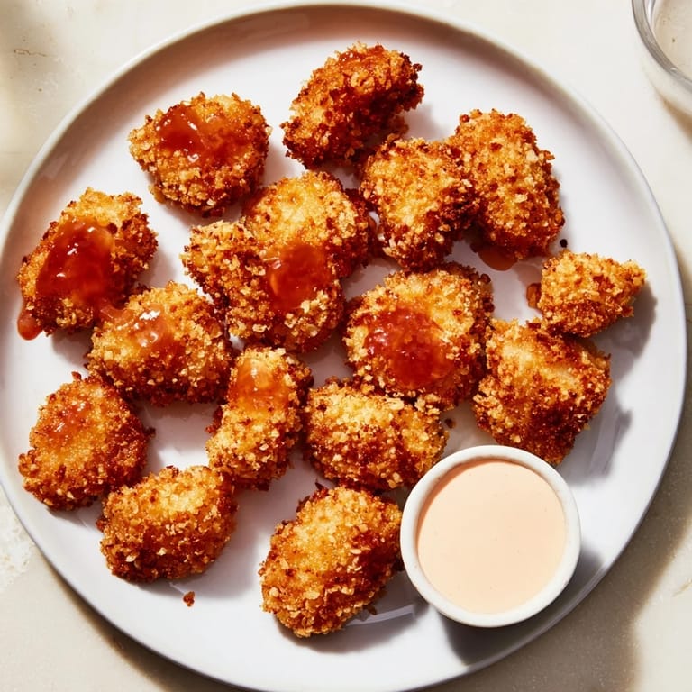Warm, juicy Bang Bang Chicken Bites, a zesty appetizer perfect for sharing with friends.