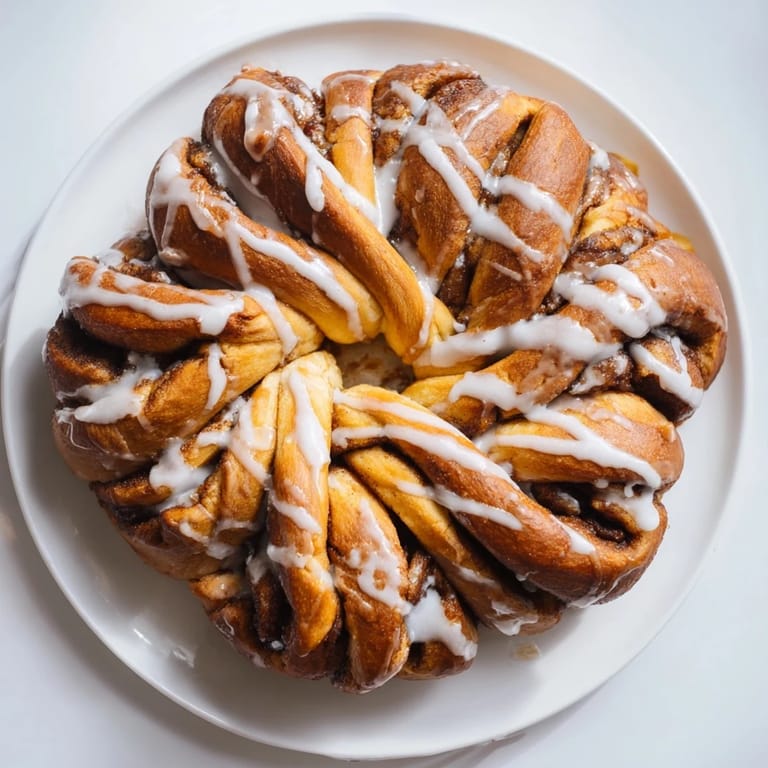Soft, pull-apart layers reveal a decadent cinnamon-sugar swirl in this festive Christmas Tree Bread.