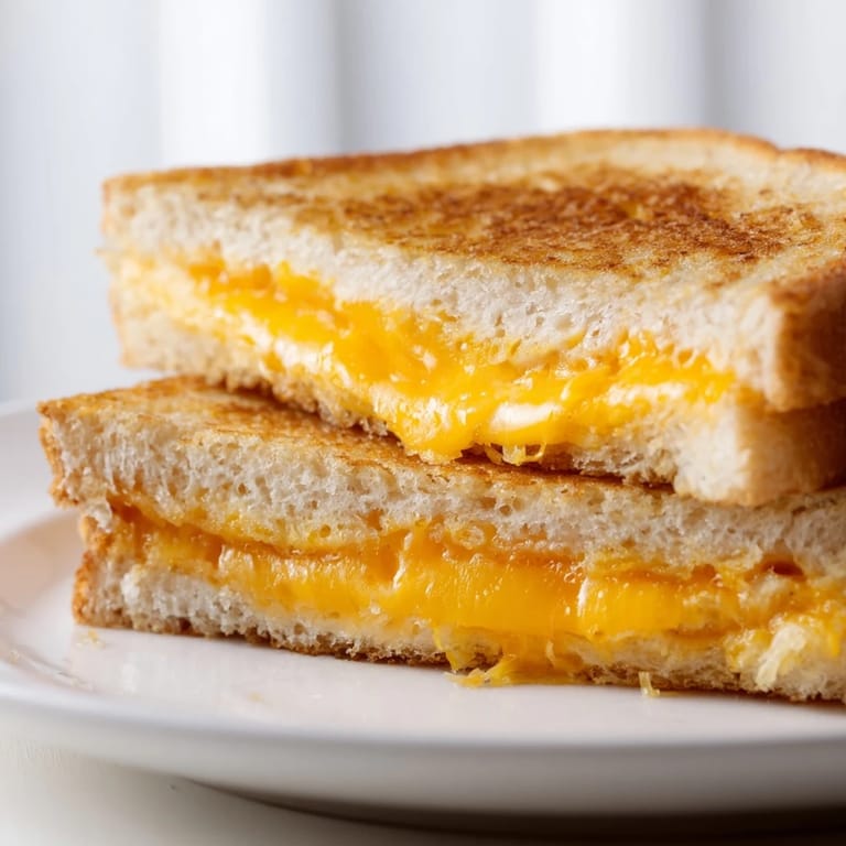 Delicious, creamy Mayo Grilled Cheese, with melted cheese between toasted bread, easy to make.