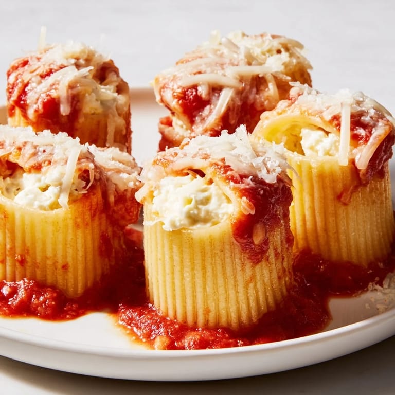 Upright rigatoni tubes filled with cheese and baked to perfection in this delicious Honeycomb Pasta Bake.