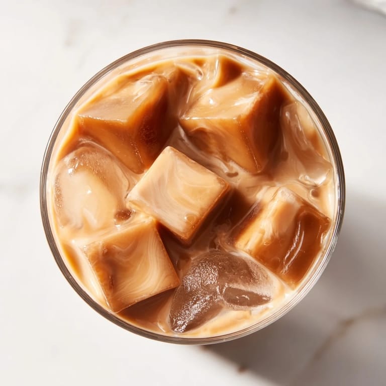 Cool, refreshing glass of Coffee Jelly Drink, a sweet coffee treat perfect for warm days.