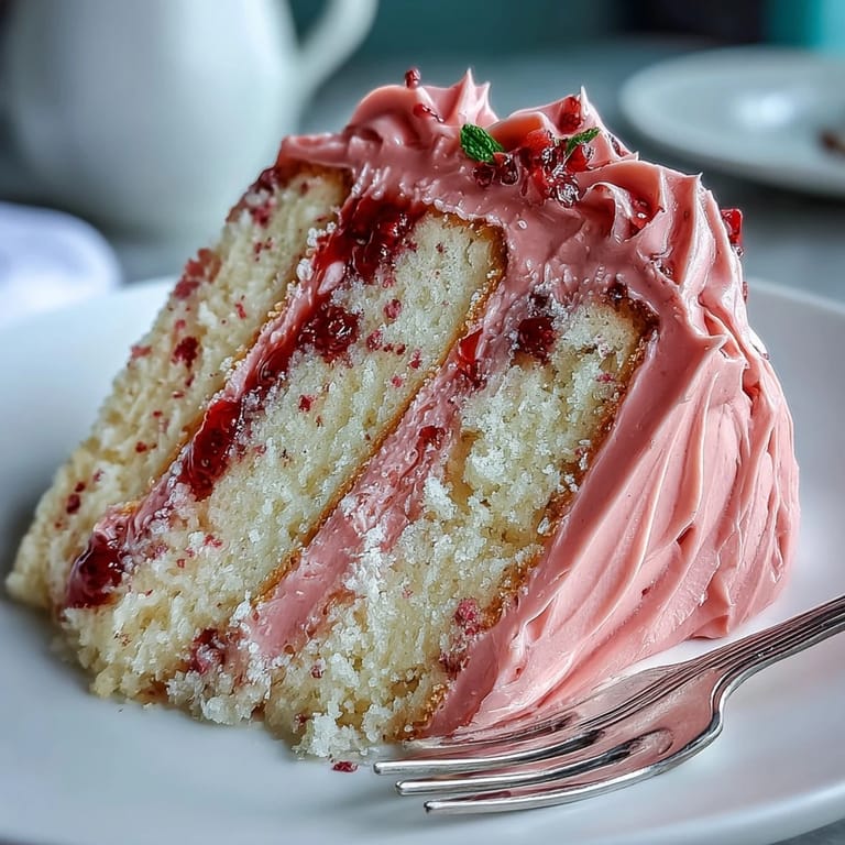 Impressive Galentines Cake showcases vanilla layers and creamy strawberry buttercream with a stunning pink gradient finish.